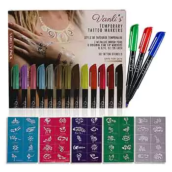 Best-for-multi-color-purpose-vanlis-temporary-tattoo-markers-stocking-stuffers-for-teens-kids-adults-trendy-tattoo-kit-skin-safe-colored-ink-tattoo-pens-for-body-face-art