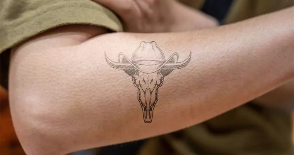 Decorative Bull Skull Tattoo Tribal Style Stock Illustration 1439795792   Shutterstock