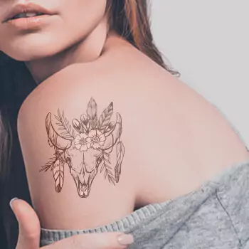 Floral-lamb-tattoo